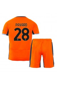 Fotbalové Dres Inter Milan Benjamin Pavard #28 Dětské Třetí Oblečení 2023-24 Krátký Rukáv (+ trenýrky)